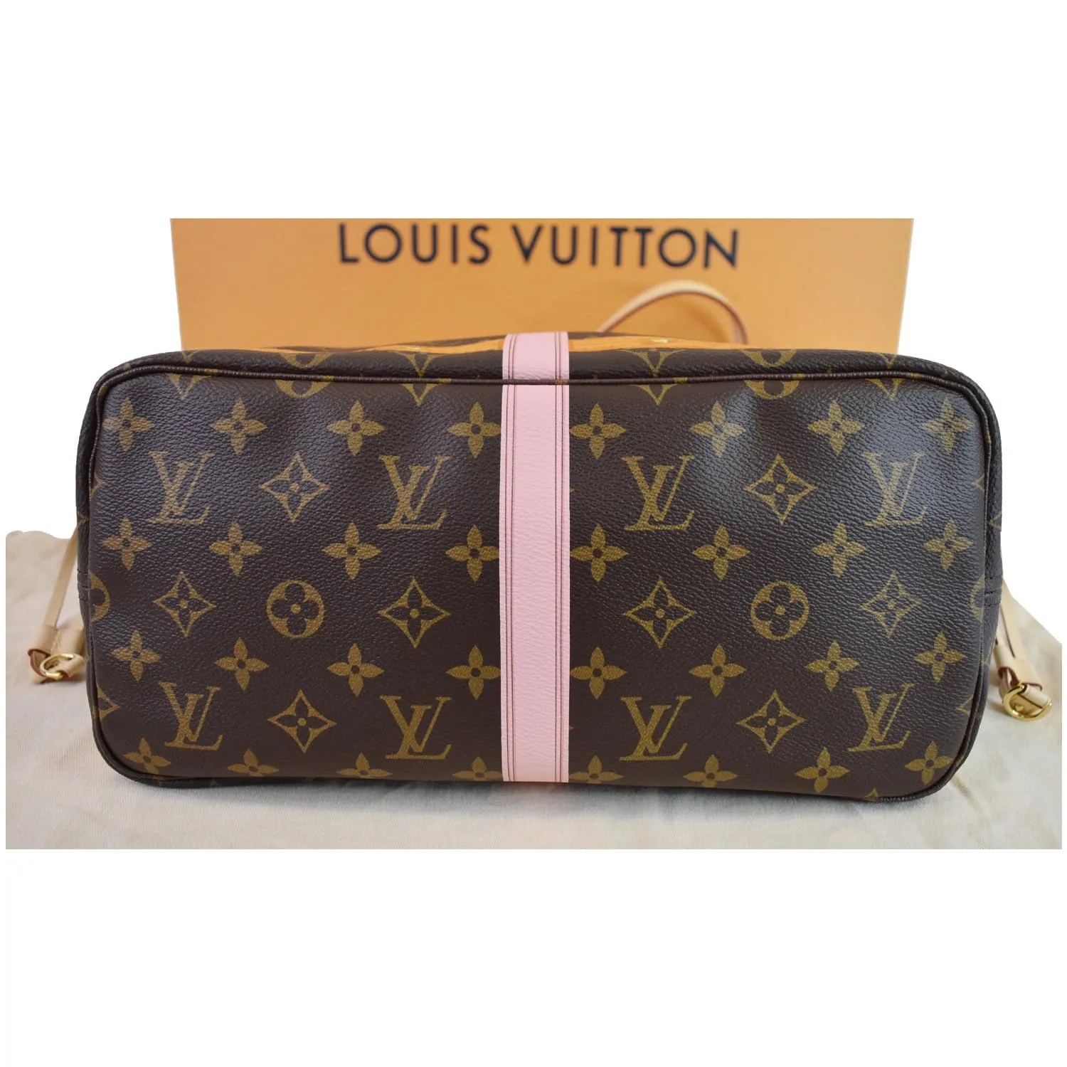 LOUIS VUITTON Neverfull MM Summer Trunk Monogram Canvas Shoulder Bag Brown