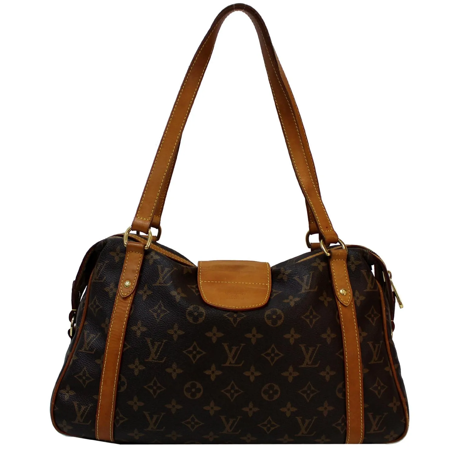 LOUIS VUITTON Stresa PM Monogram Canvas Shoulder Bag Brown