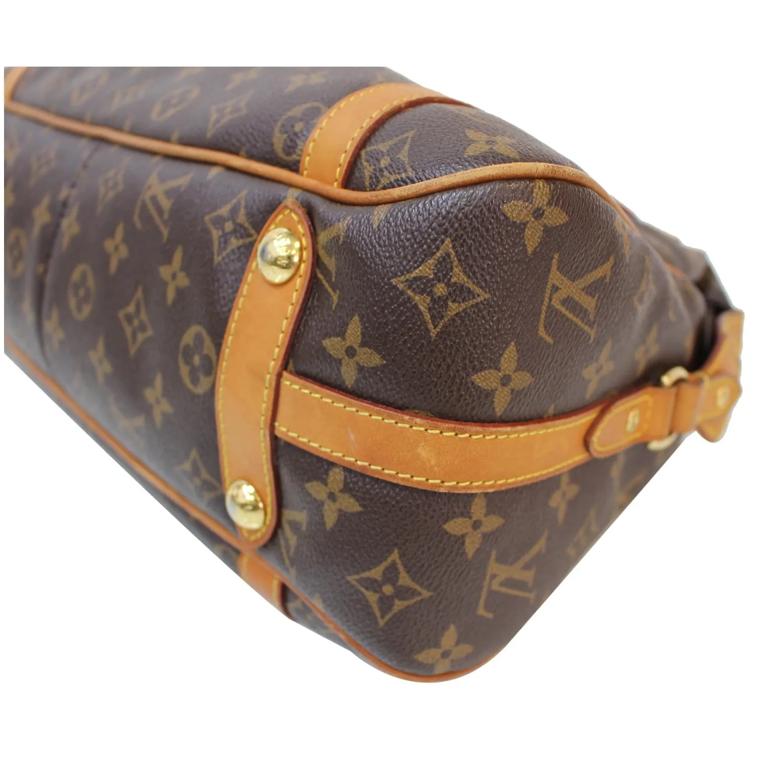 LOUIS VUITTON Stresa PM Monogram Canvas Shoulder Bag Brown