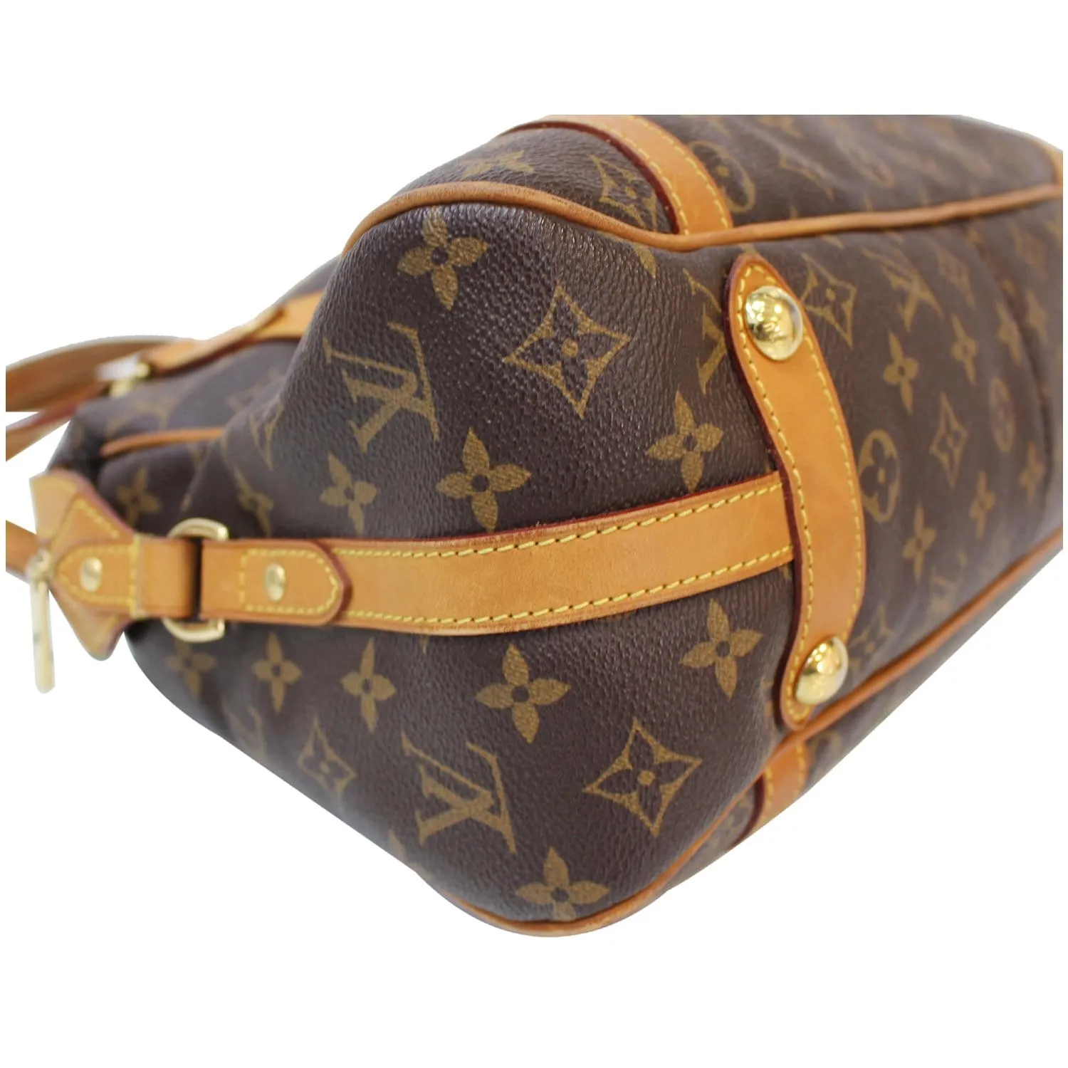 LOUIS VUITTON Stresa PM Monogram Canvas Shoulder Bag Brown