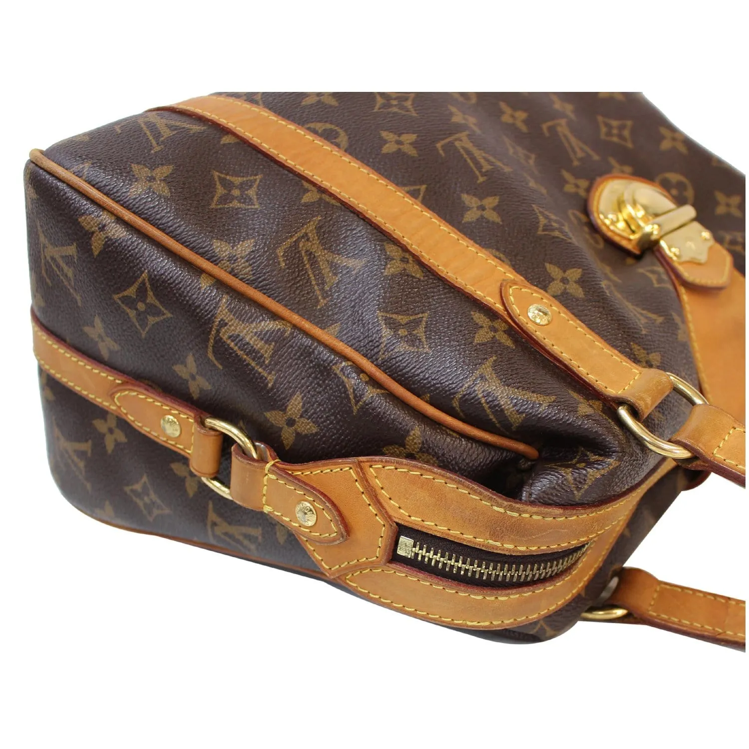 LOUIS VUITTON Stresa PM Monogram Canvas Shoulder Bag Brown