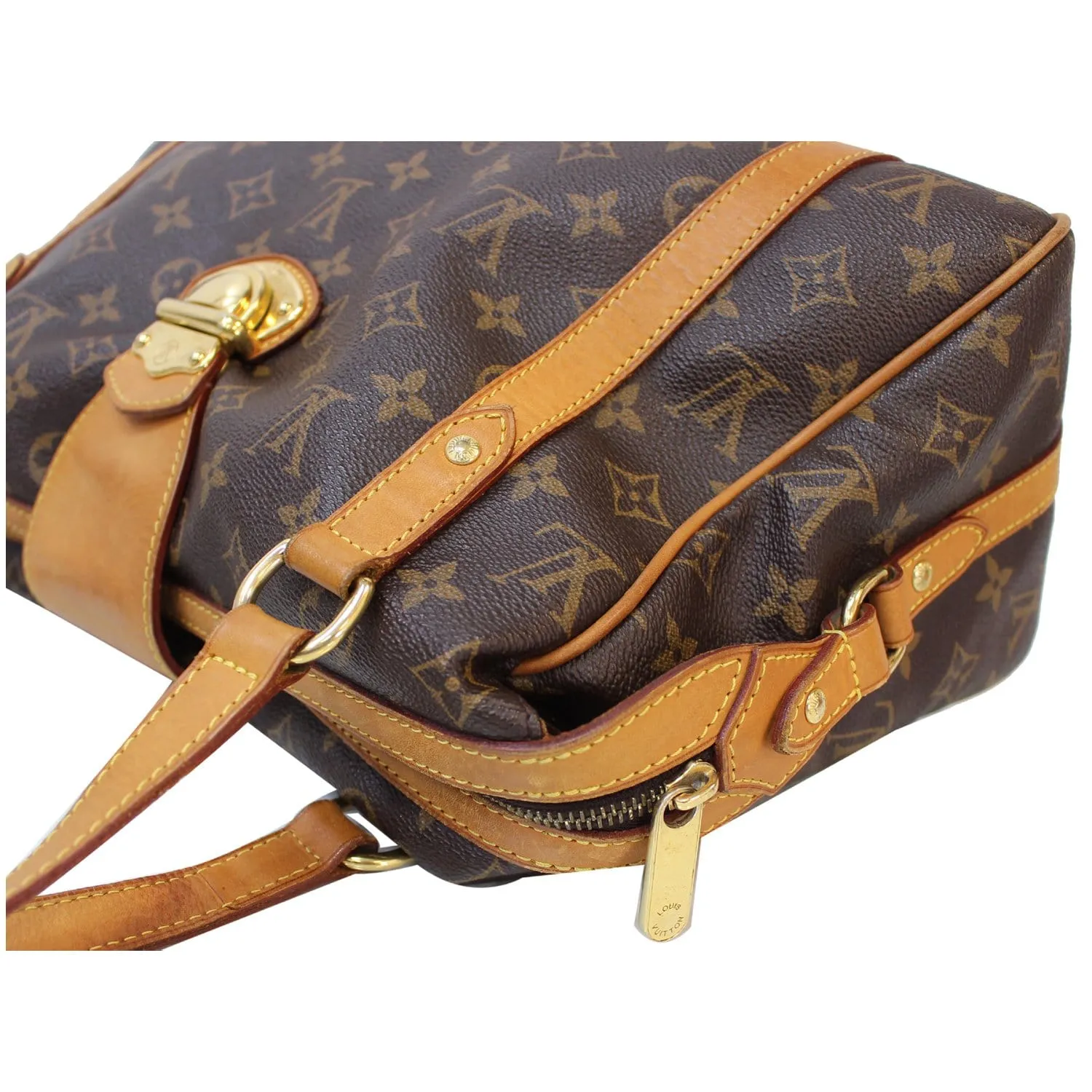 LOUIS VUITTON Stresa PM Monogram Canvas Shoulder Bag Brown