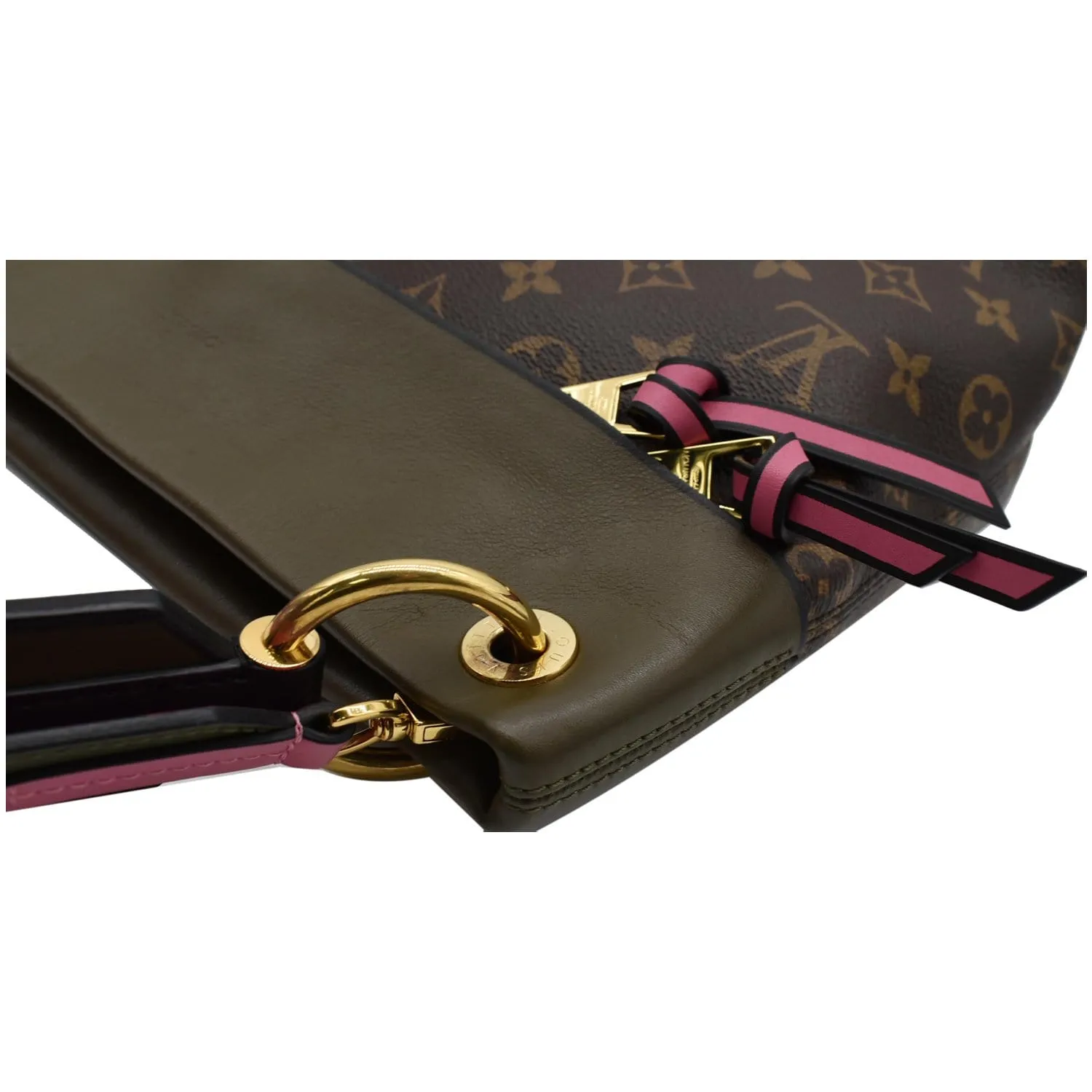 LOUIS VUITTON Tuileries Besace Monogram Canvas Shoulder Bag Olive