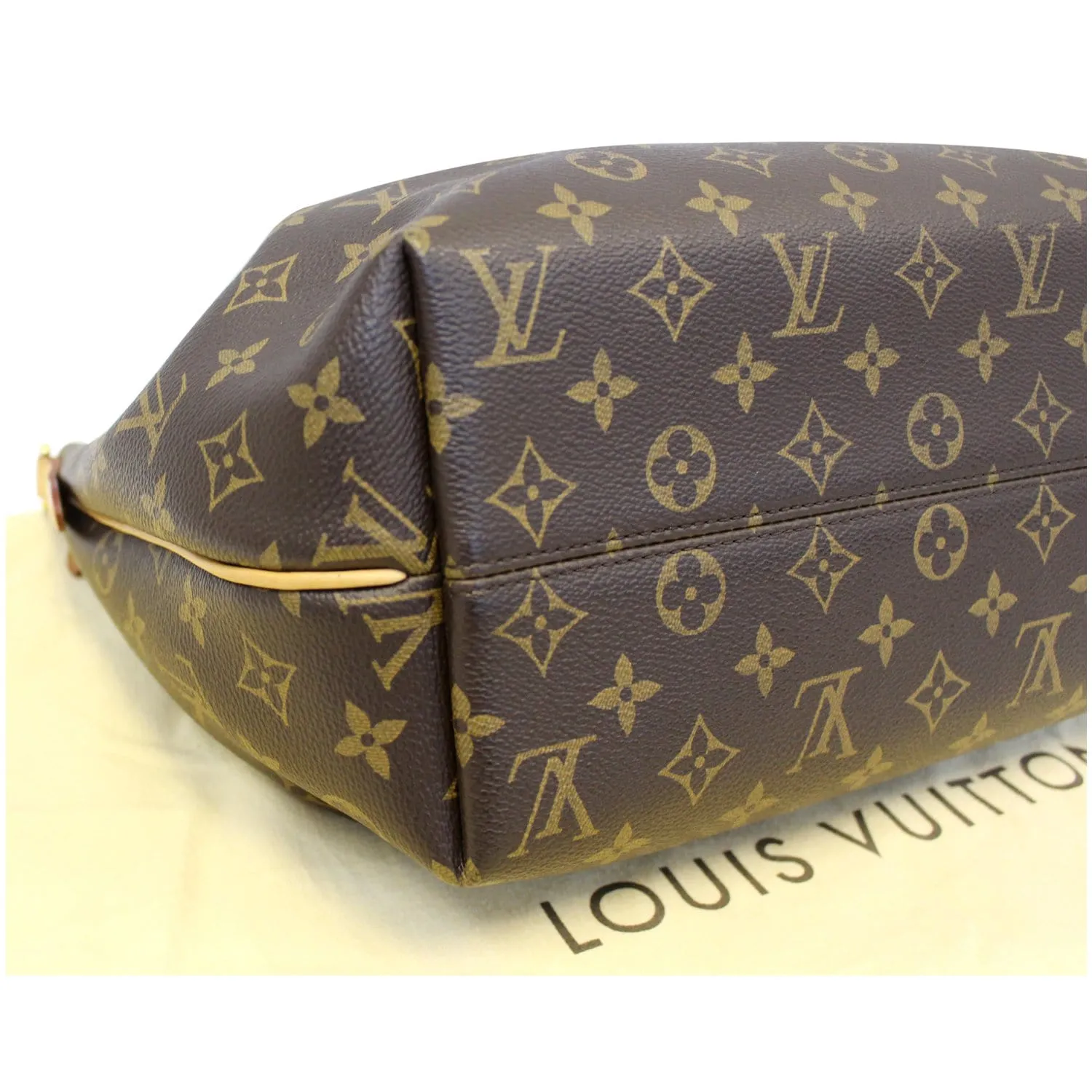 LOUIS VUITTON Turenne MM Monogram Canvas 2 Way Shoulder Handbag Brown