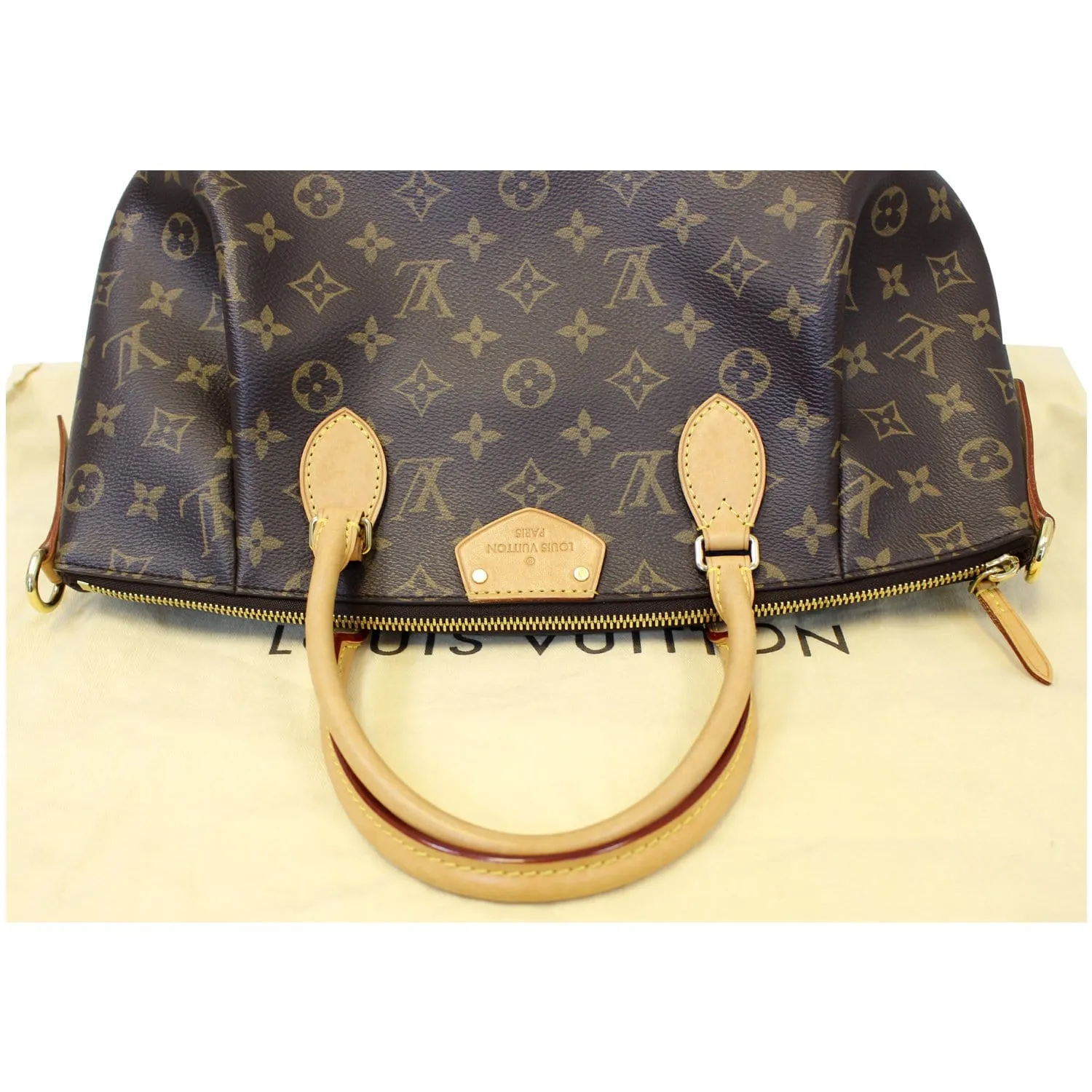 LOUIS VUITTON Turenne MM Monogram Canvas 2 Way Shoulder Handbag Brown