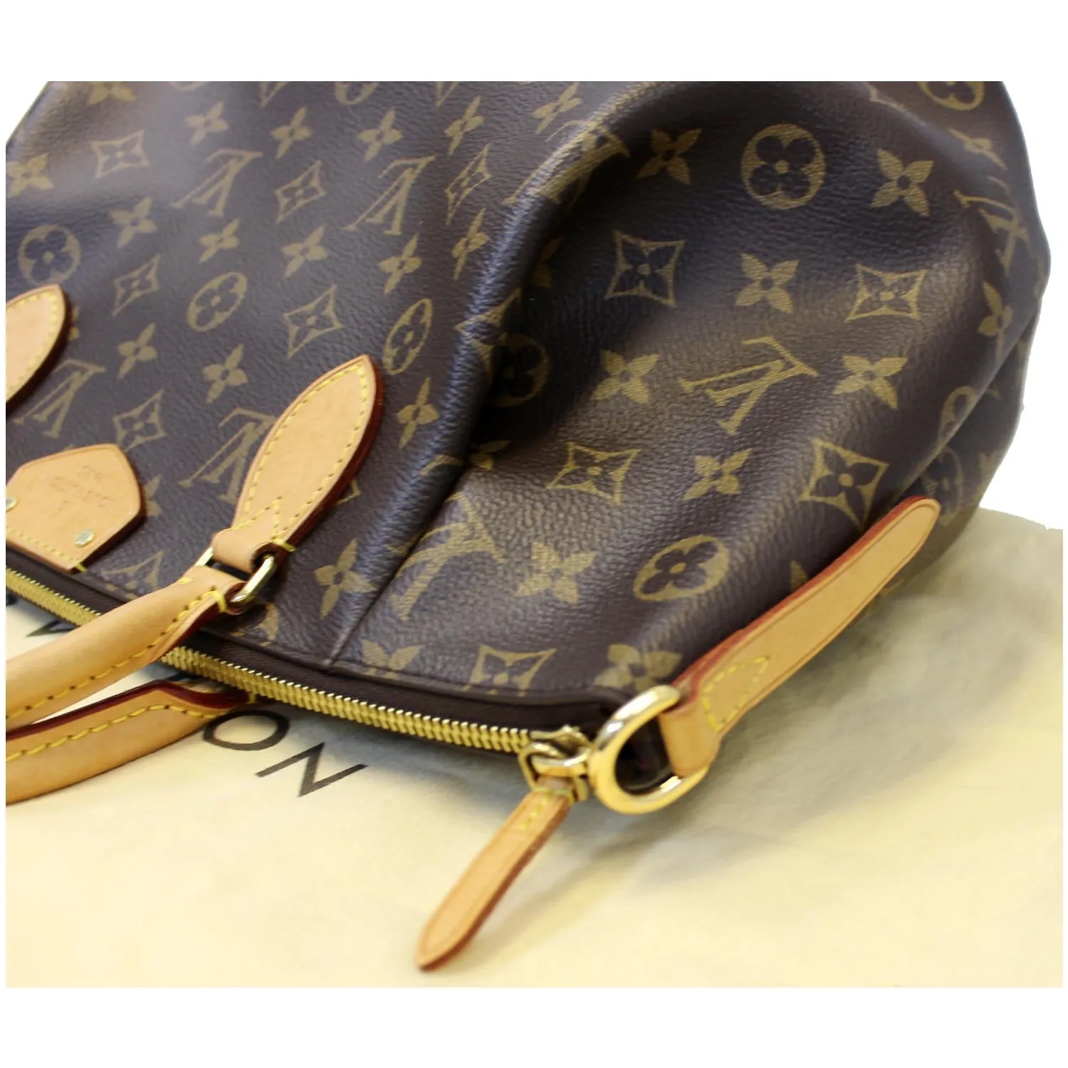 LOUIS VUITTON Turenne MM Monogram Canvas 2 Way Shoulder Handbag Brown