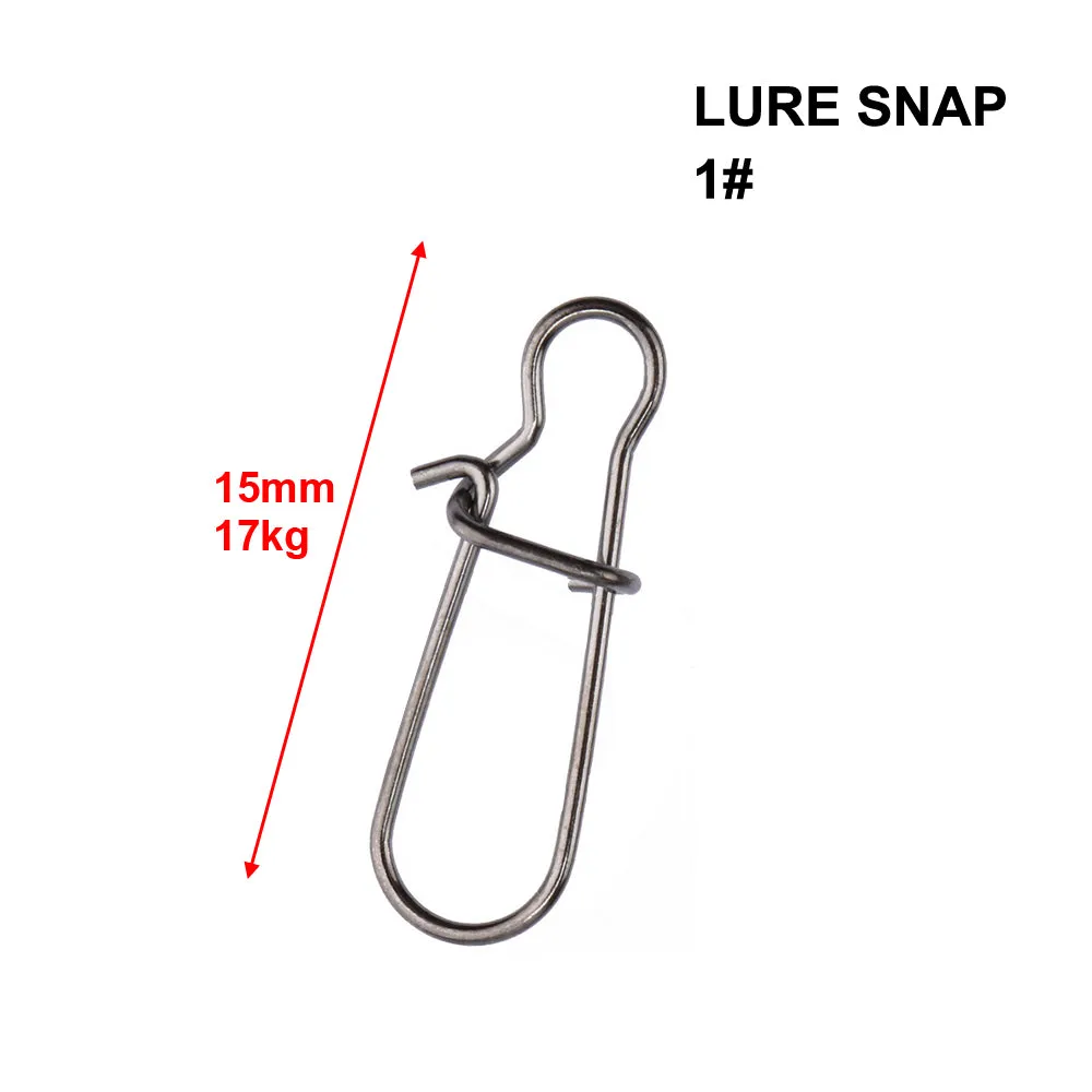 Lure Snap 1# 80pcs 15mm 17kg