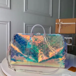 LV Keepall Bandouliere 50 Prism Duffel Bag