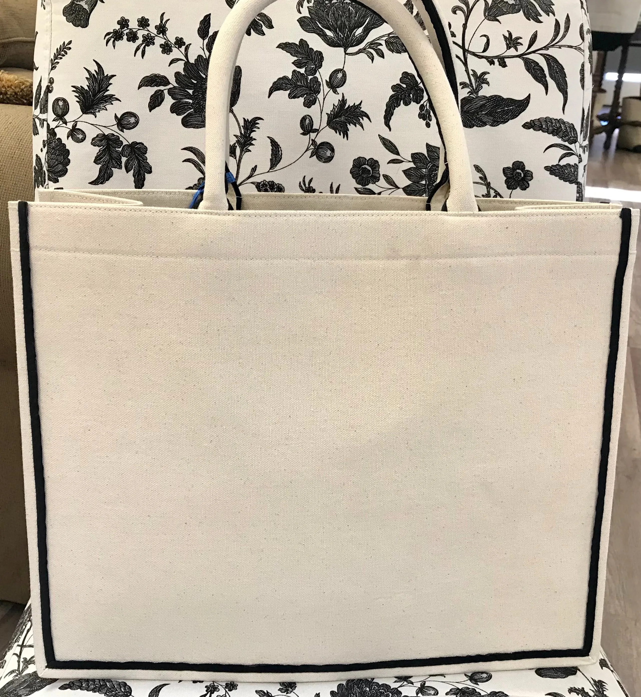 Madeline Tote: Peony Pink w/NEEDLEPOINT