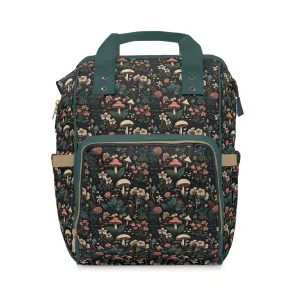 Magical Mushroom Diaper Backpack - Unique Nature-Inspired Nappy Bag for Eco-Conscious Parents, Organized & Multifunctional Baby Bag