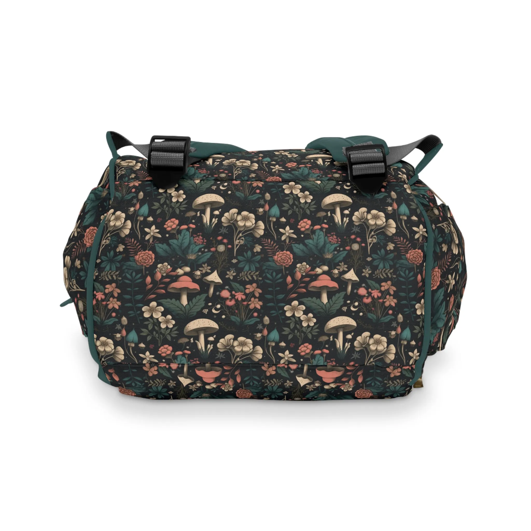 Magical Mushroom Diaper Backpack - Unique Nature-Inspired Nappy Bag for Eco-Conscious Parents, Organized & Multifunctional Baby Bag