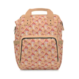 Magical Mushroom Diaper Backpack - Unique Nature-Inspired Nappy Bag for Eco-Conscious Parents, Organized & Multifunctional Baby Bag