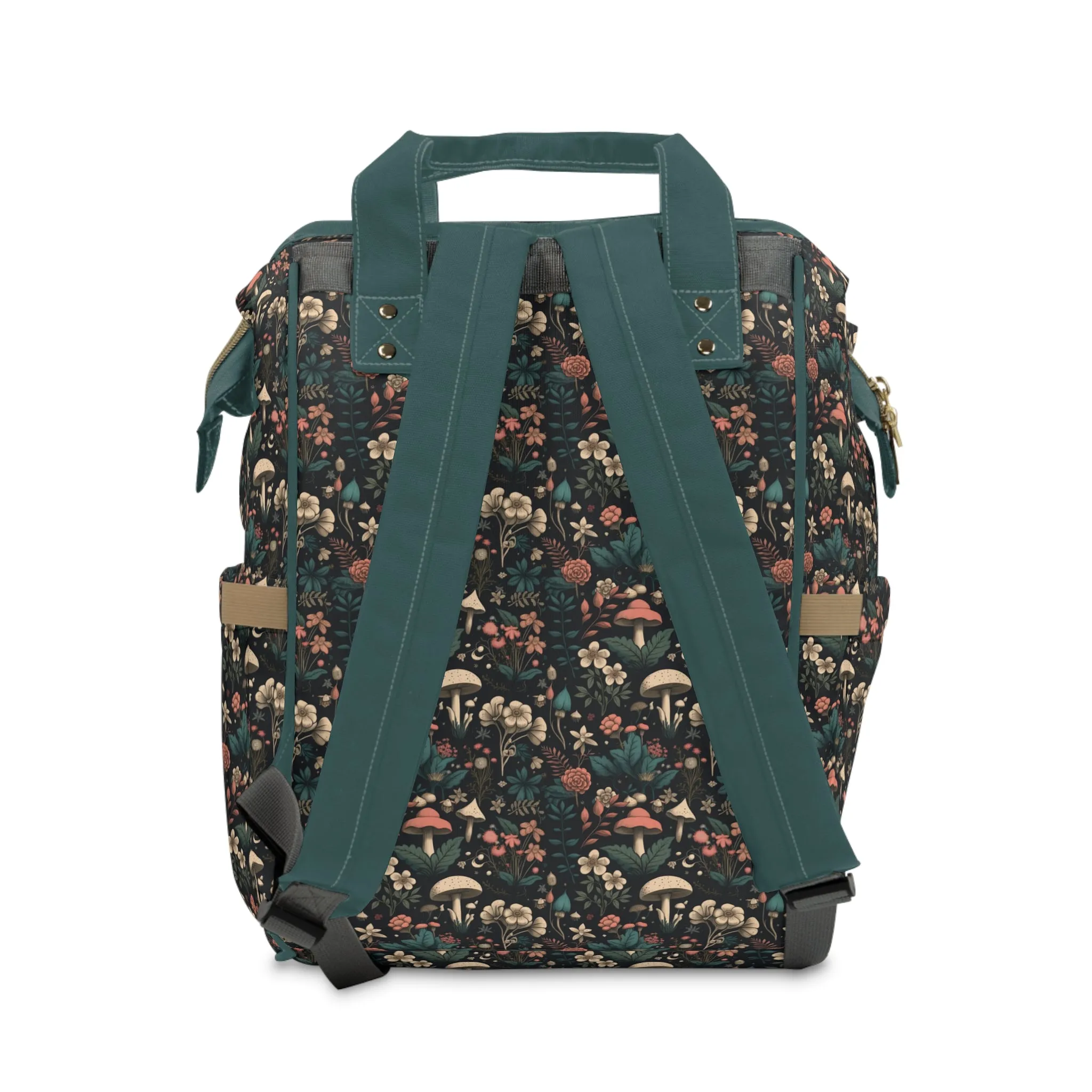 Magical Mushroom Diaper Backpack - Unique Nature-Inspired Nappy Bag for Eco-Conscious Parents, Organized & Multifunctional Baby Bag