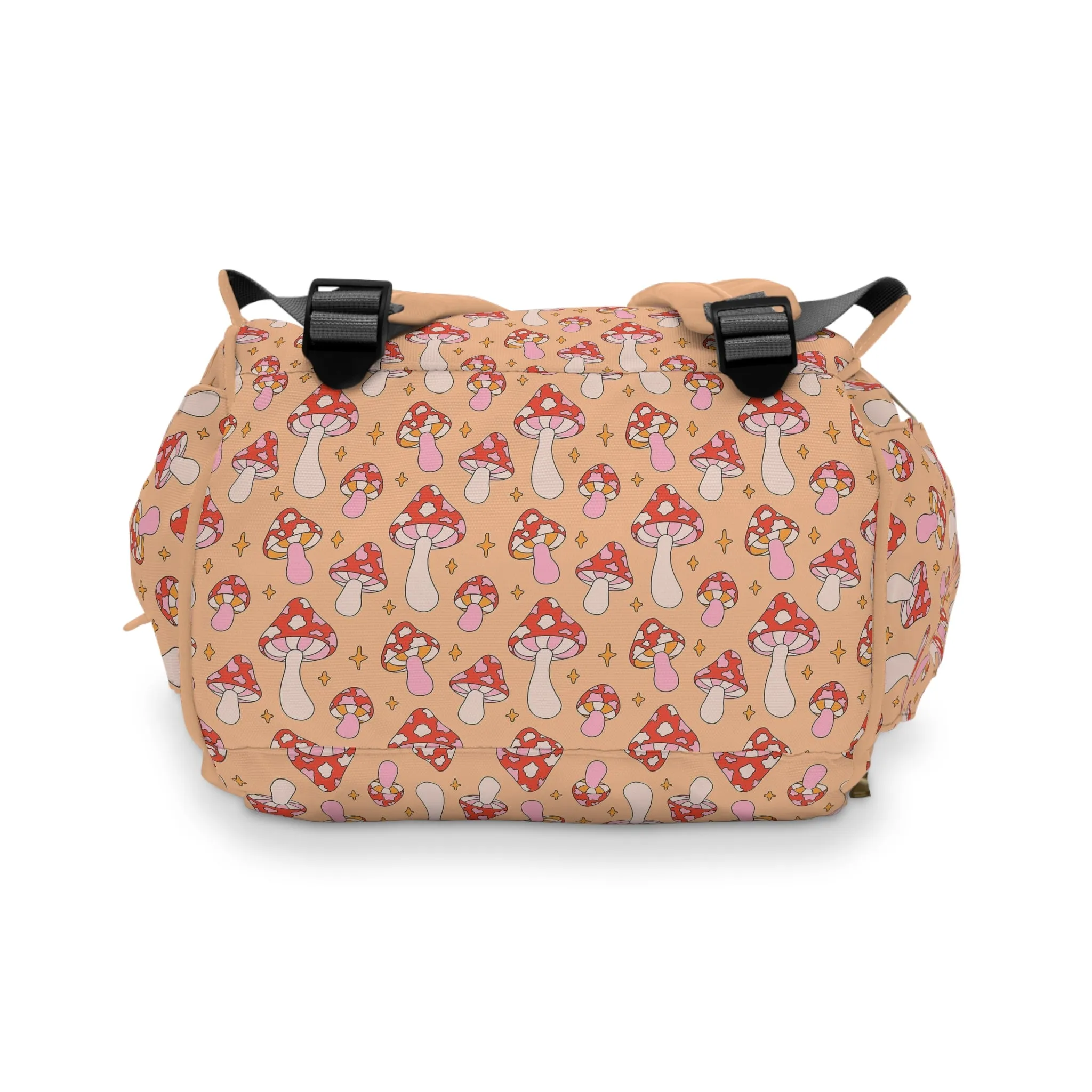 Magical Mushroom Diaper Backpack - Unique Nature-Inspired Nappy Bag for Eco-Conscious Parents, Organized & Multifunctional Baby Bag