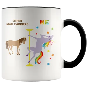 Mail Carrier Mug Pole Dancing Unicorn Coffee Cup Gifts for Mail Carriers 11oz