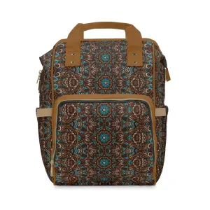 Mandala Diaper Backpack - Artistic & Multifunctional Baby Bag with Mandala Patterns, Ideal for Stylish Parents