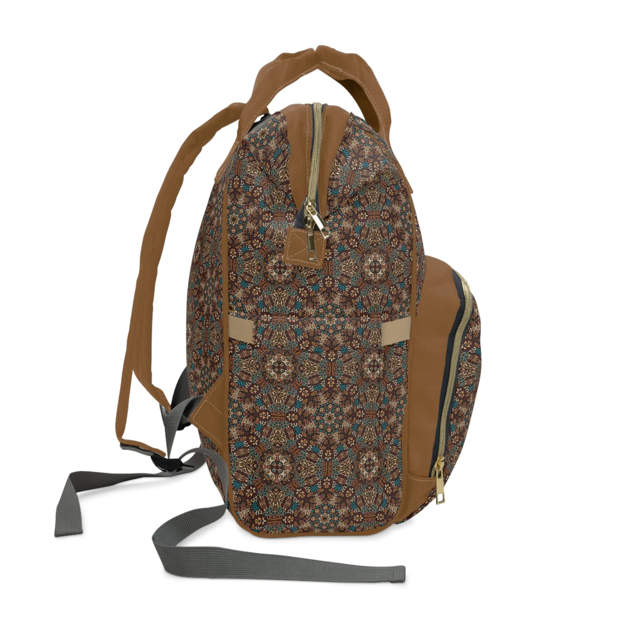 Mandala Diaper Backpack - Artistic & Multifunctional Baby Bag with Mandala Patterns, Ideal for Stylish Parents