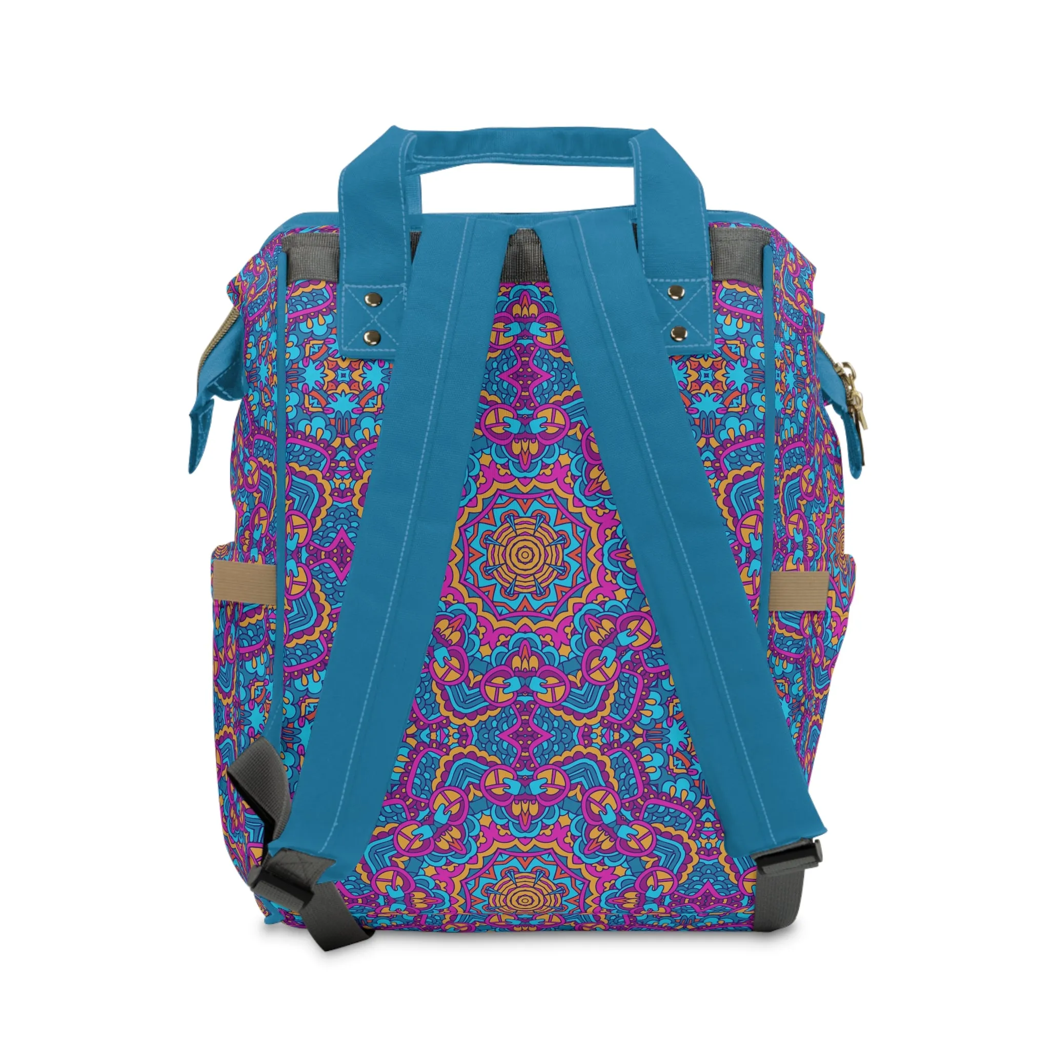 Mandala Diaper Backpack - Artistic & Multifunctional Baby Bag with Mandala Patterns, Ideal for Stylish Parents