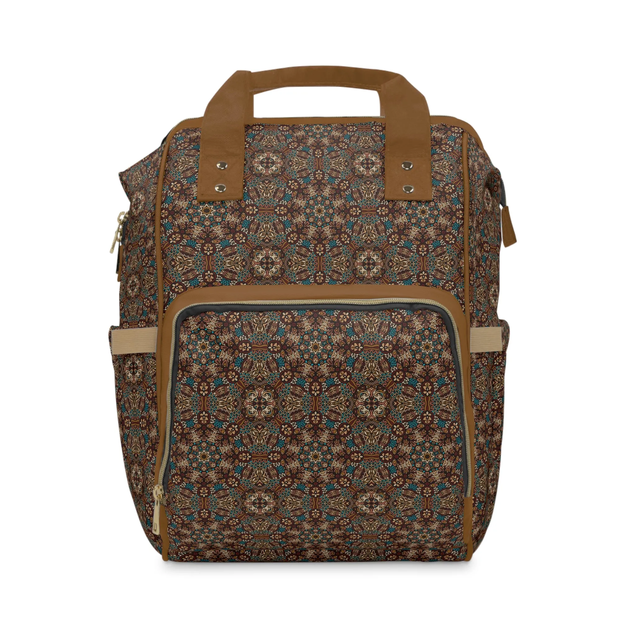Mandala Diaper Backpack - Artistic & Multifunctional Baby Bag with Mandala Patterns, Ideal for Stylish Parents