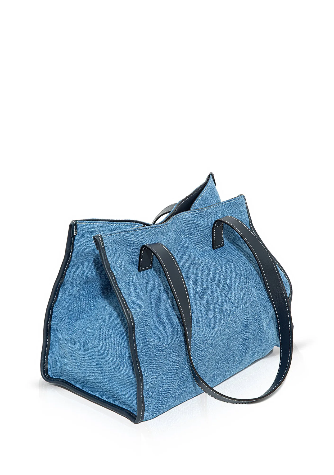 Mavi Logo Printed Blue Shoulder Bag