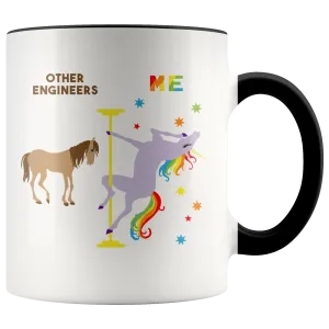 Mechanical Engineer Mug Graduation Gift for Engineers Pole Dancing Unicorn Engineering Coffee Cup