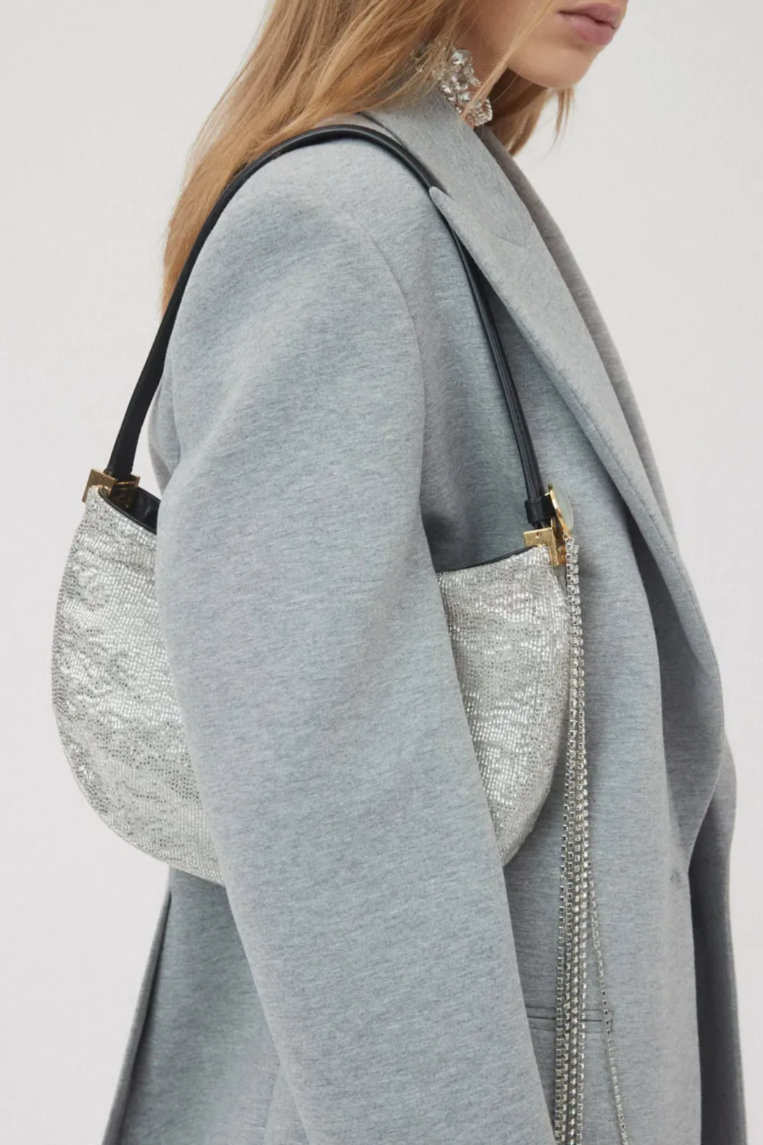 Medium Vesna Bag Silver Beads | Silver