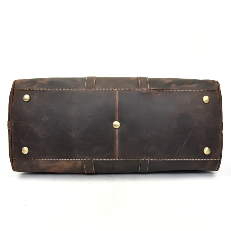 Men/Women Genuine Leather Duffel Bag