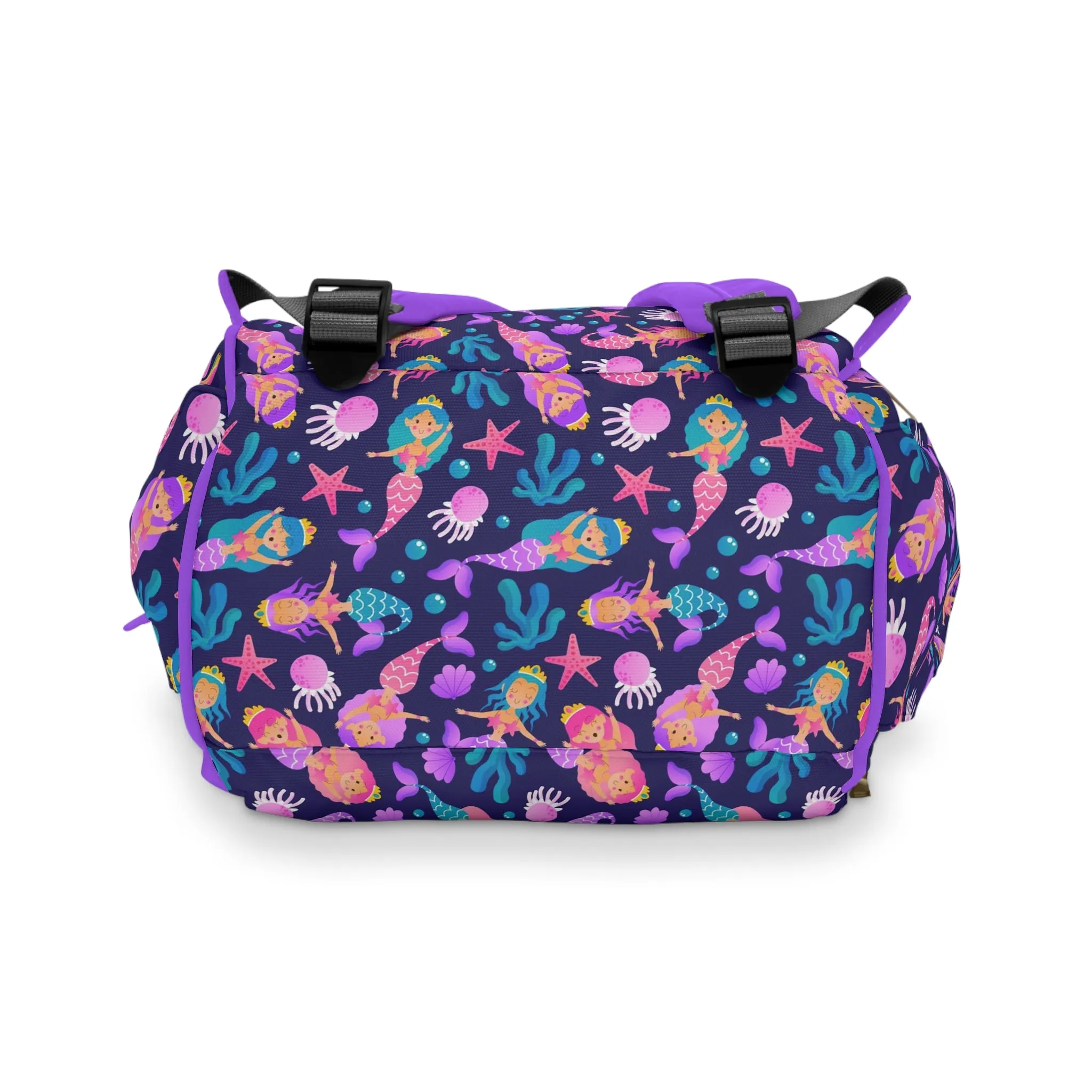 Mermaid Diaper Backpack - Magical & Multifunctional Nappy Bag with Ocean-Inspired Mermaid Patterns