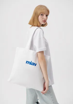 Miav Printed White Bag