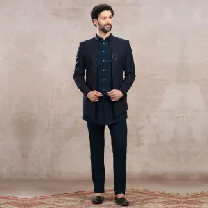 Midnight Eclipse Blue Jodhpuri Set