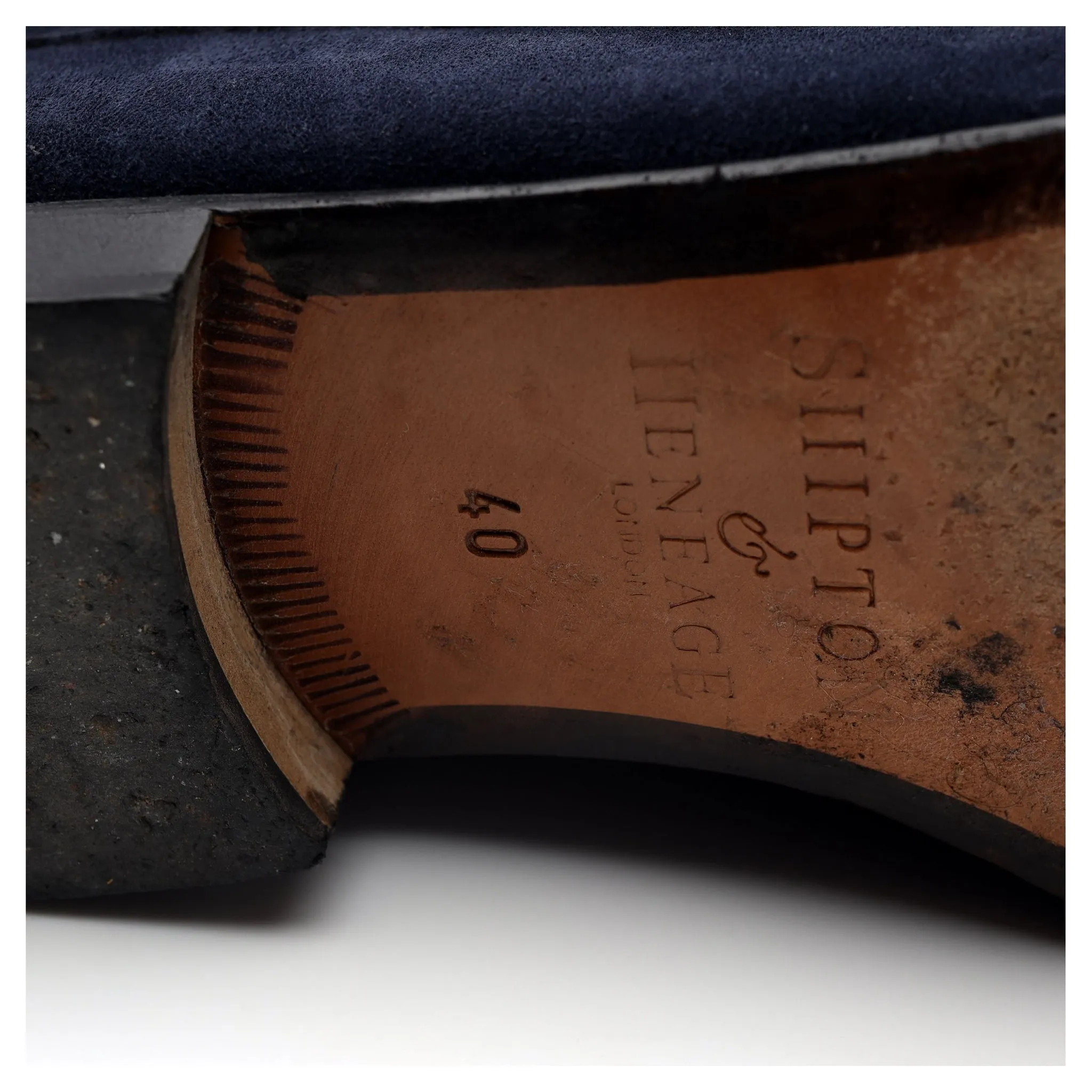 'Milan' Navy Blue Suede Loafer UK 6
