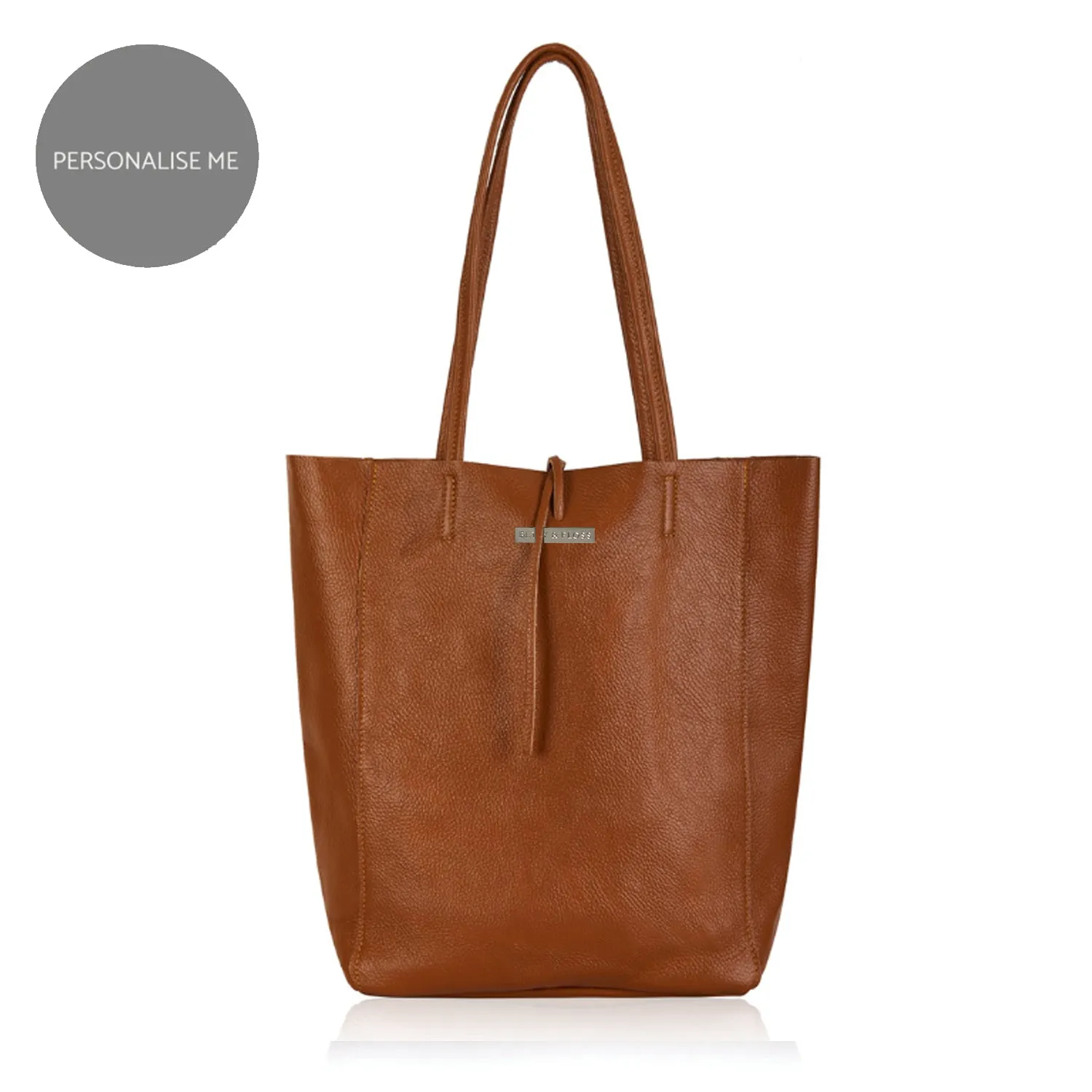 Milan - Soft Leather Tote Bag in Tan