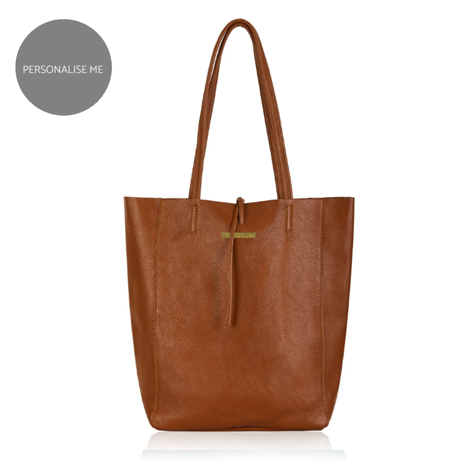 Milan - Soft Leather Tote Bag in Tan