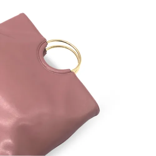 MILLFIELD - Pink Structured Leather Ring Handle Bag