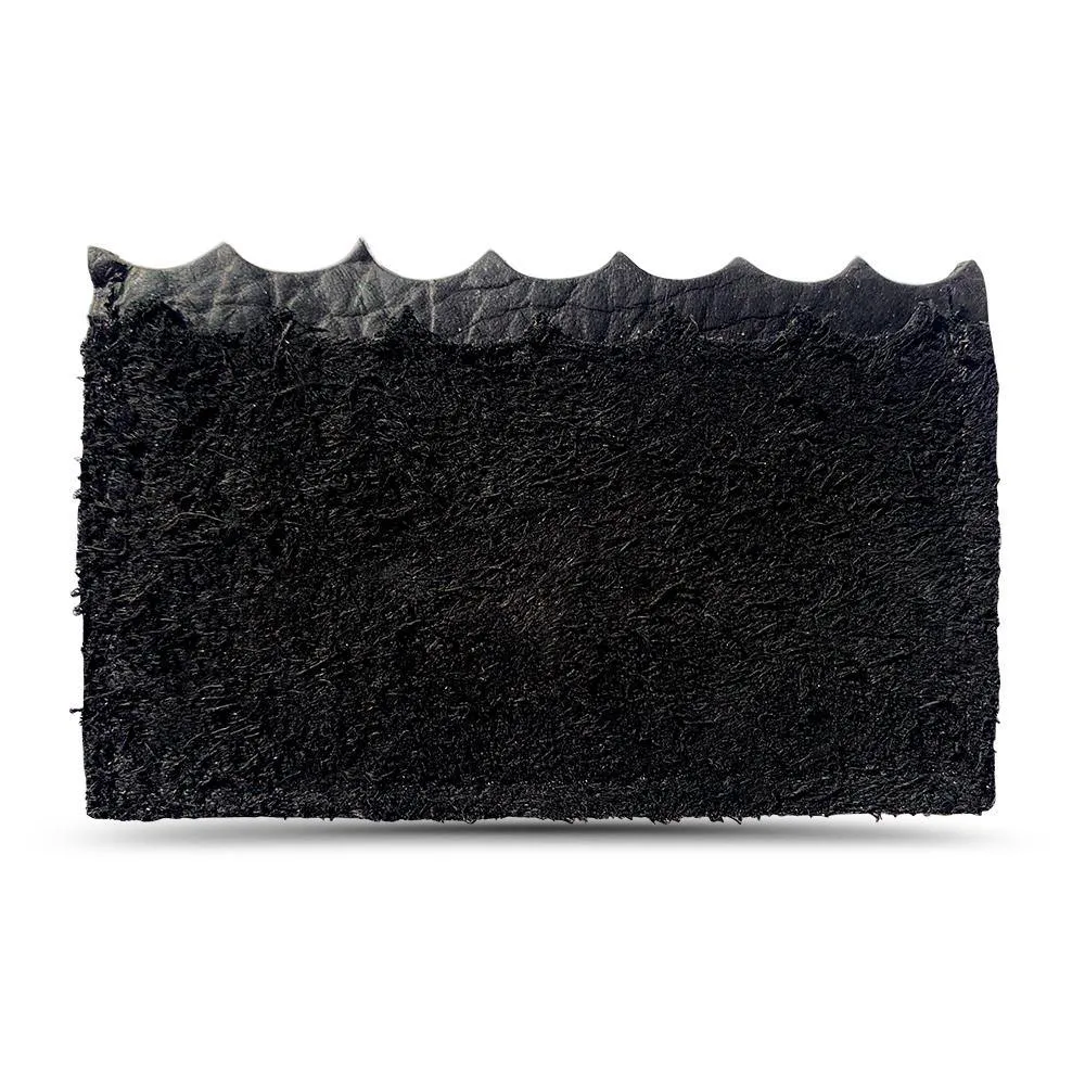 Mini Wallet with Oyster Shell in Black Leather