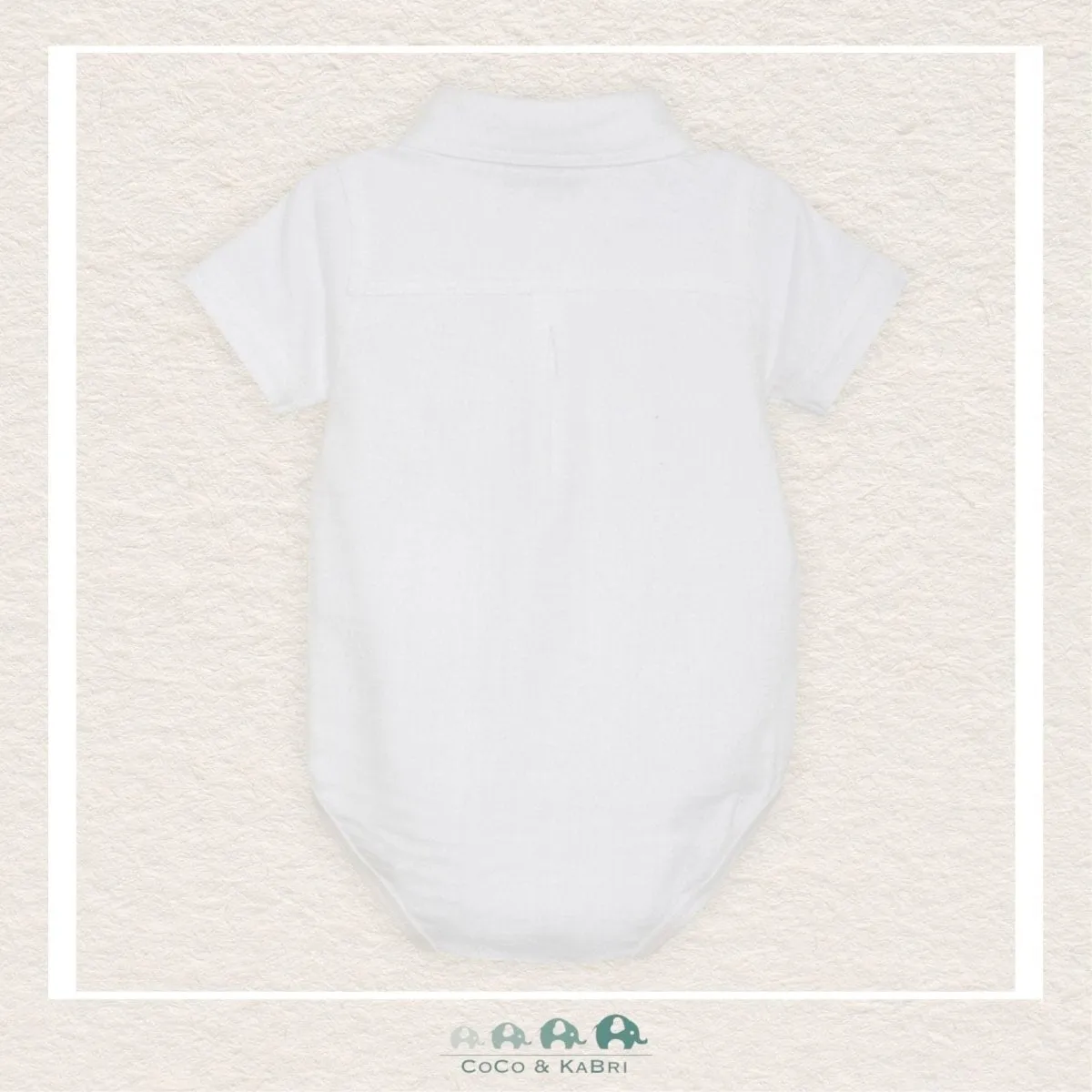 Minymo: Baby Boy White Polo Diaper Shirt