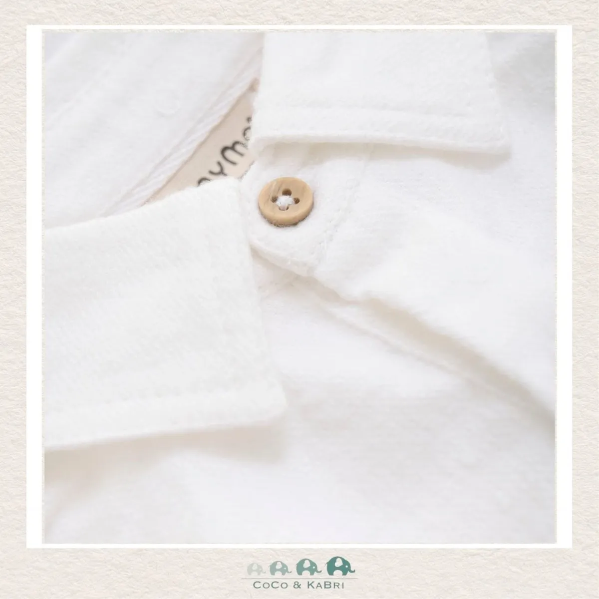 Minymo: Baby Boy White Polo Diaper Shirt