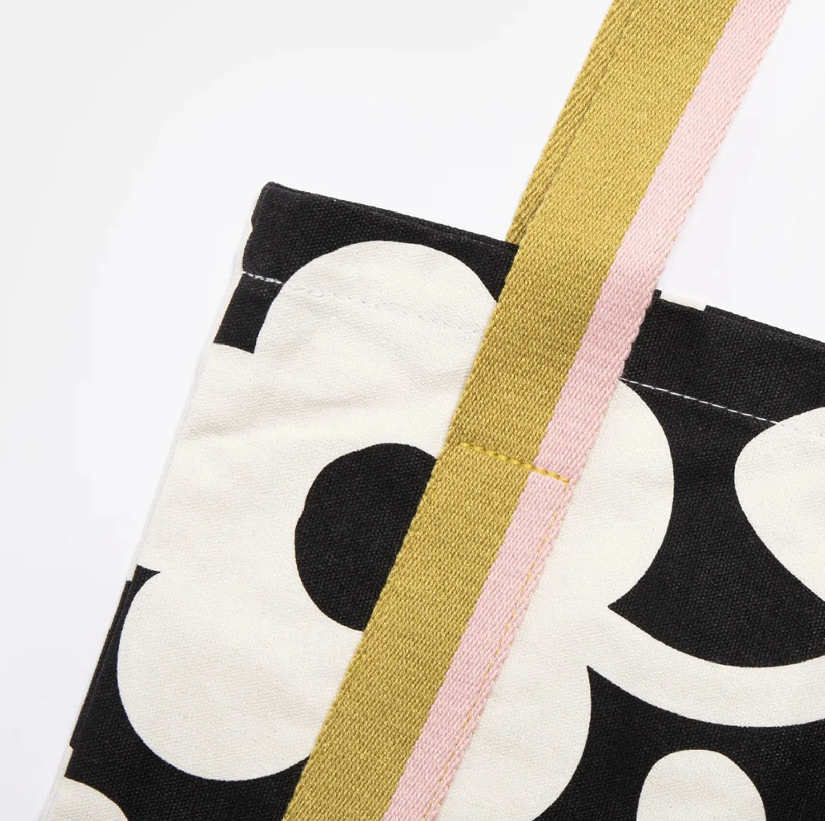 Mono Flower Book Bag - Charcoal