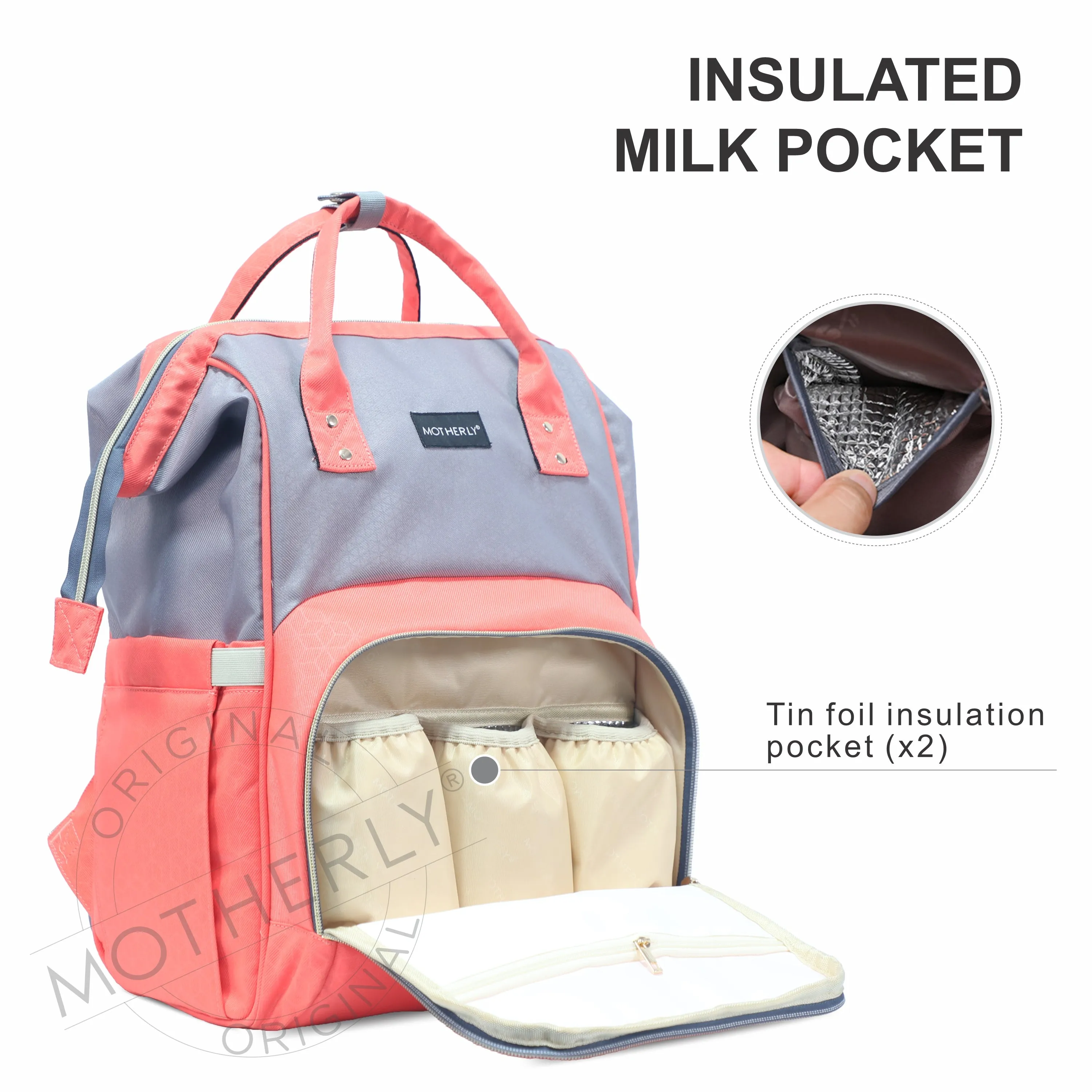 Motherly 18 liter Stylish Babies Diaper Bags for Mothers |6 Month Warranty