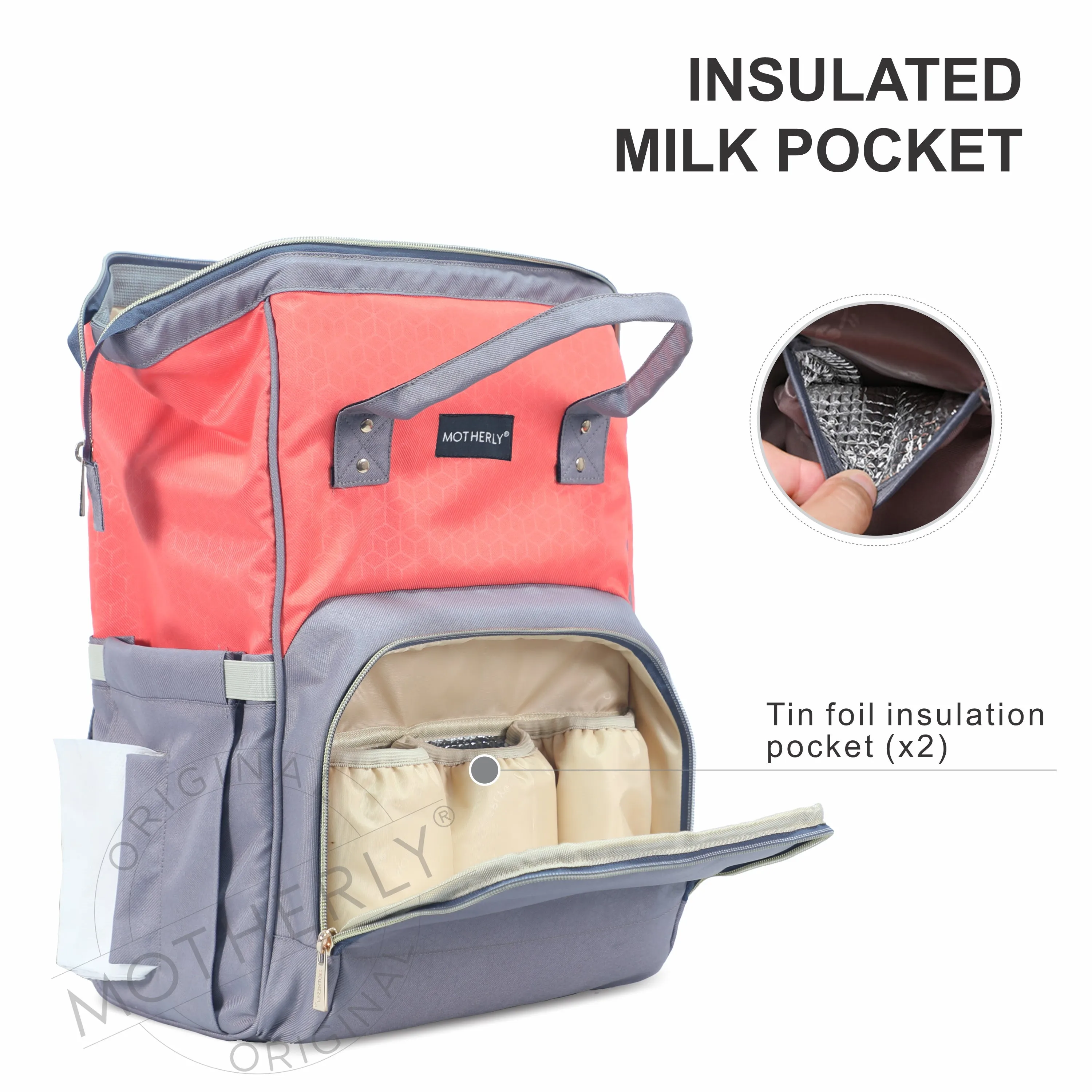Motherly 18 liter Stylish Babies Diaper Bags for Mothers |6 Month Warranty