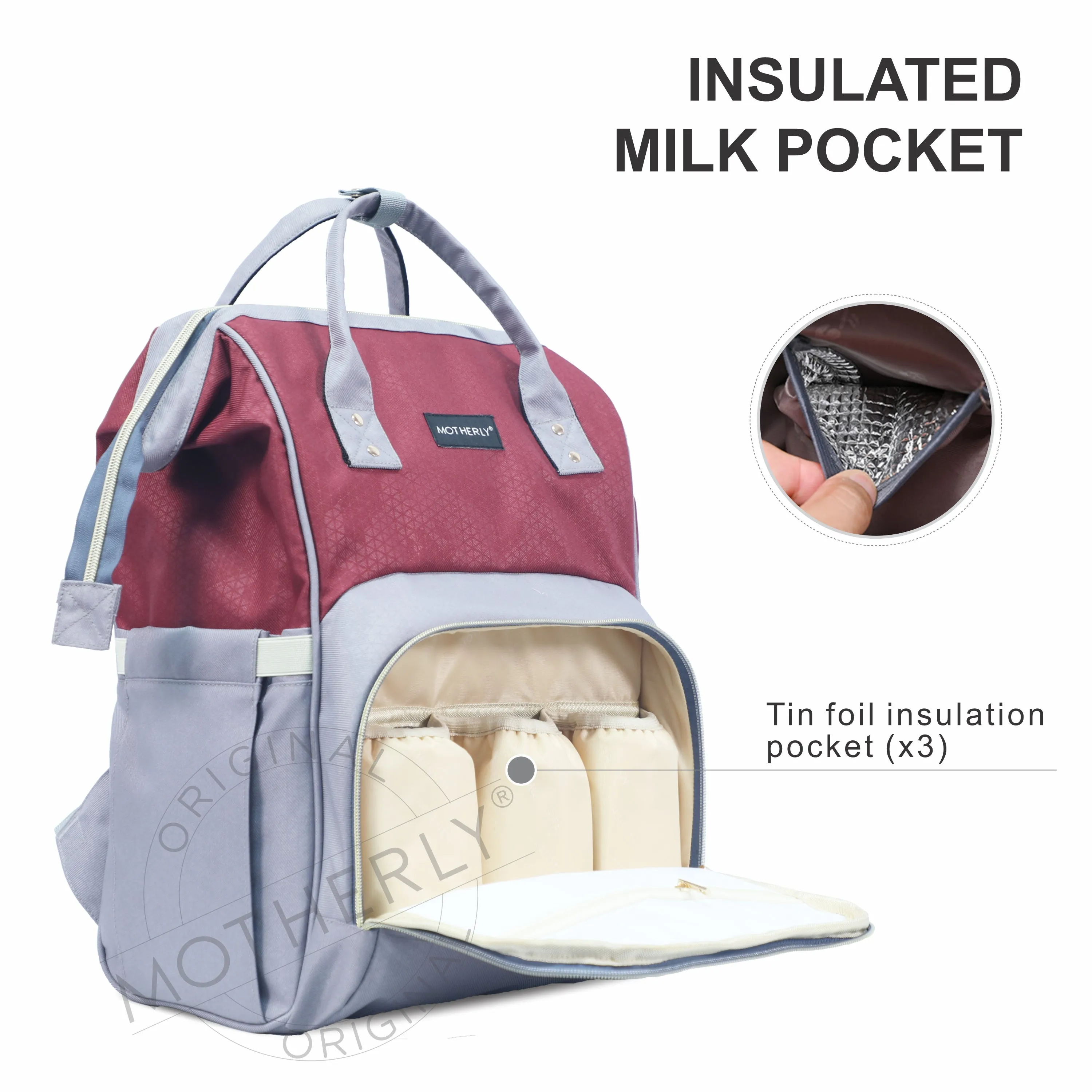 Motherly 18 liter Stylish Babies Diaper Bags for Mothers |6 Month Warranty