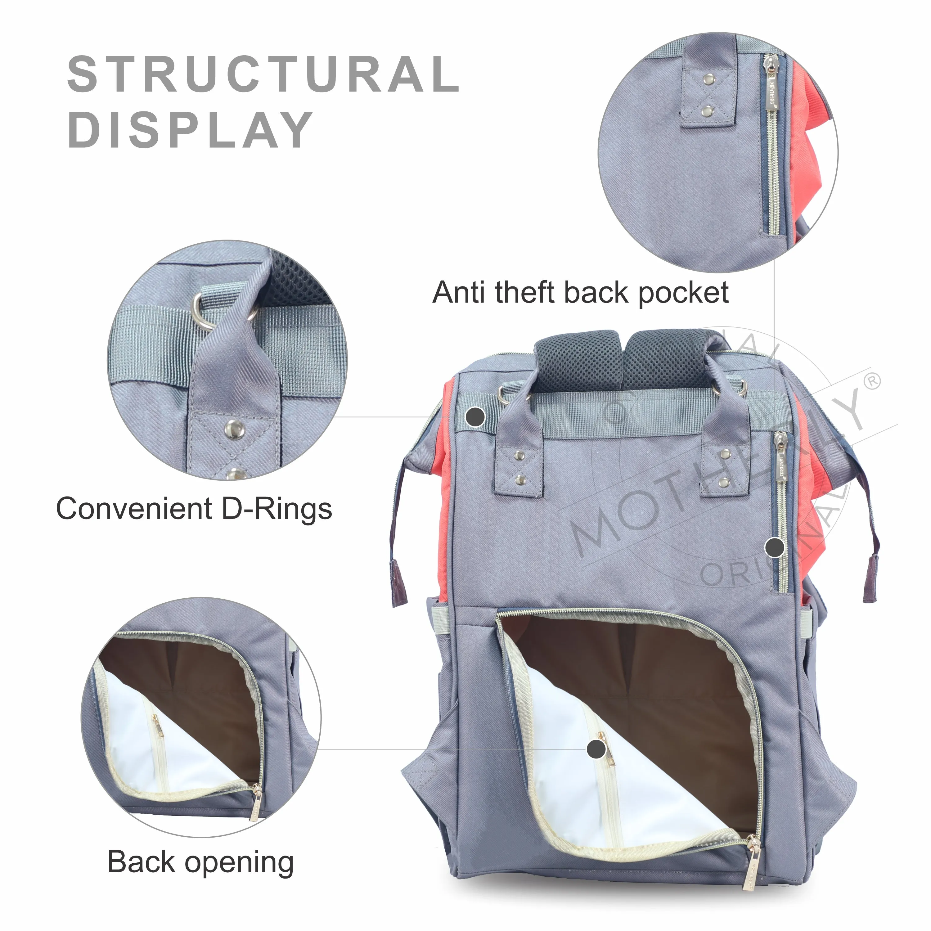Motherly 18 liter Stylish Babies Diaper Bags for Mothers |6 Month Warranty