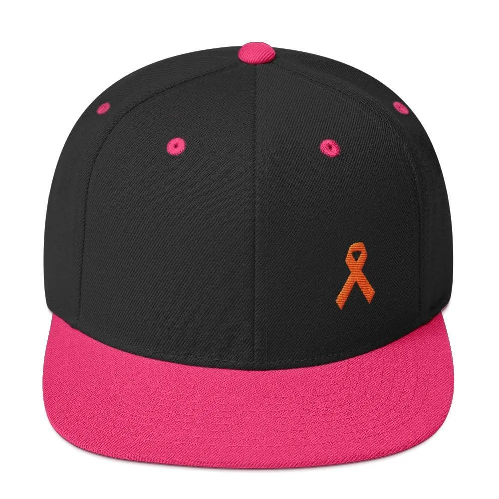 MS Awareness Flat Brim Snapback Hat