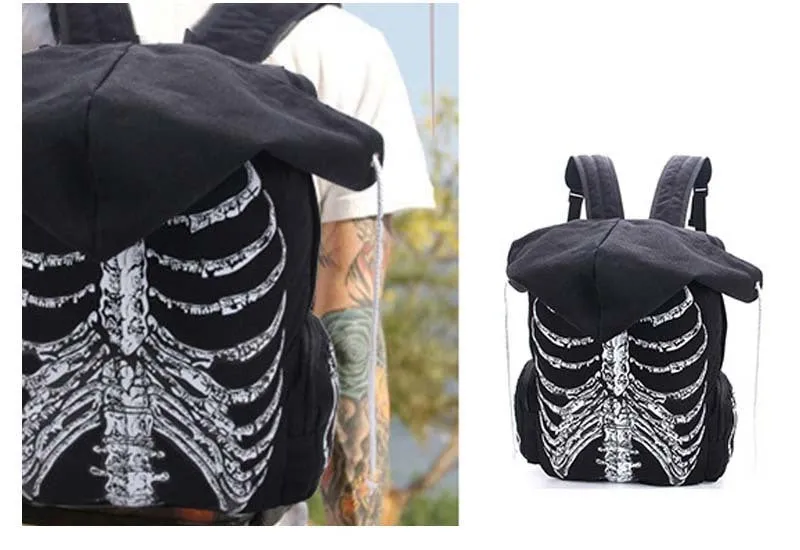 Multifunction Unisex Skull Skeleton Printed Backpack