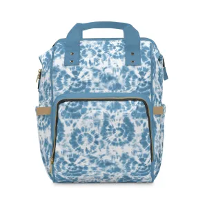 Multifunctional Tie-Dye Diaper Backpack - Lightweight Nylon Baby Bag with Adjustable Straps