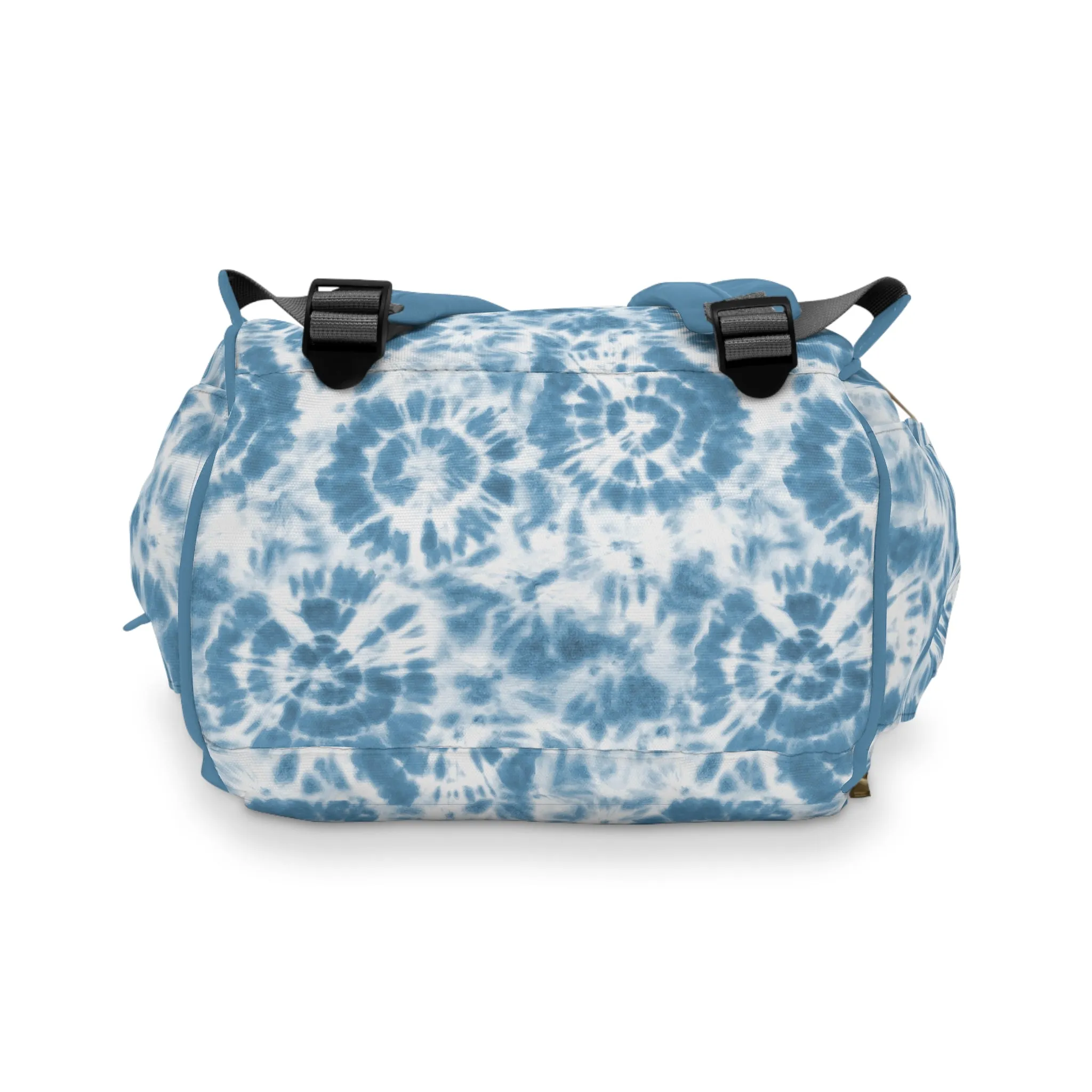 Multifunctional Tie-Dye Diaper Backpack - Lightweight Nylon Baby Bag with Adjustable Straps