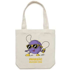 Music Moves Me - Canvas Tote Bag