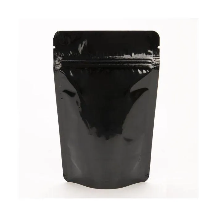 Mylar Bag Black Metallized Opaque - 1/4 Oz Bag - 7 Grams (100 to 20,000 Count)