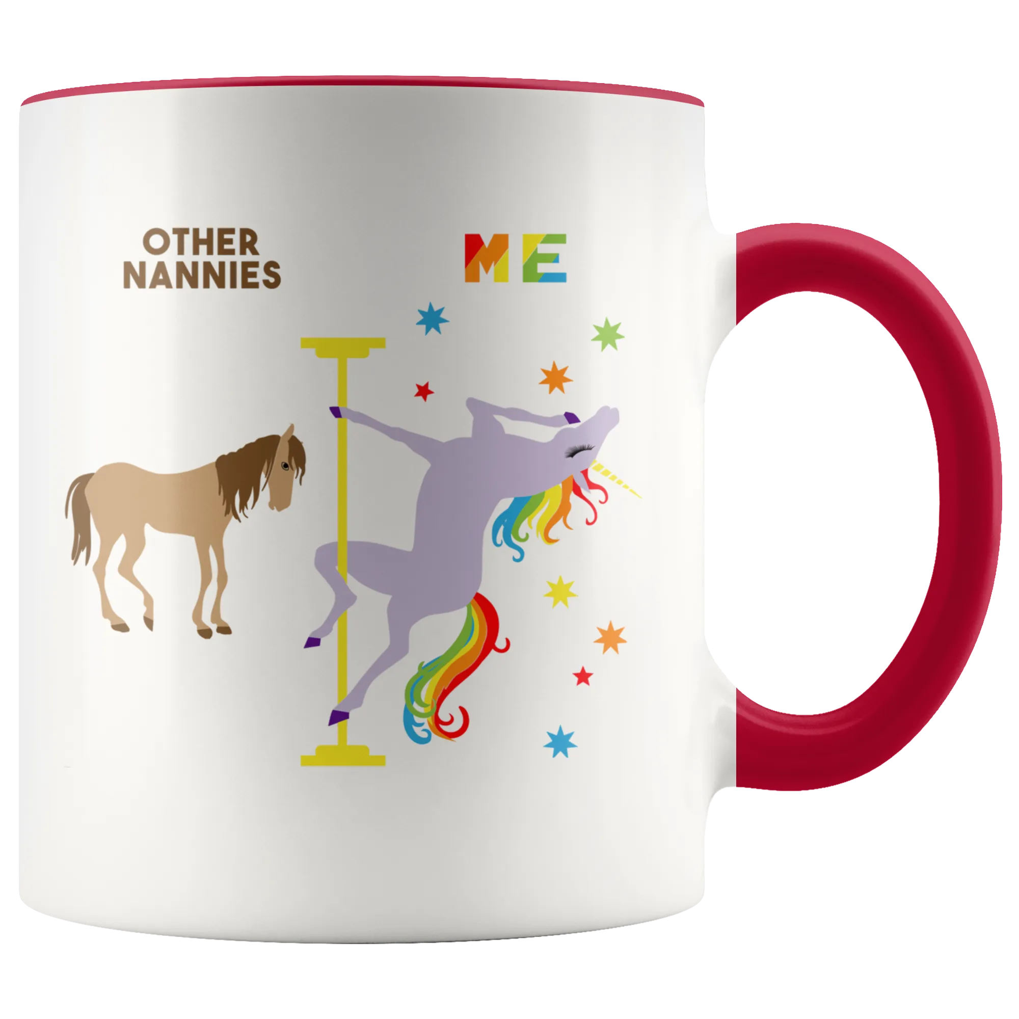 Nanny Mug Nanny Thank You Gift Nanny Birthday Present Funny Coffee Cup for Nannies Pole Dancing Unicorn Mug