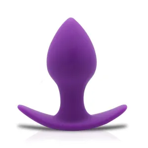 Neojoy Classic Butt Plug Silicone Purple with Rounded Base - 3.4 Inch - 8.5 cm